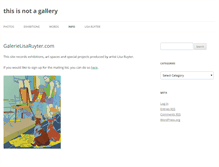 Tablet Screenshot of galerielisaruyter.com